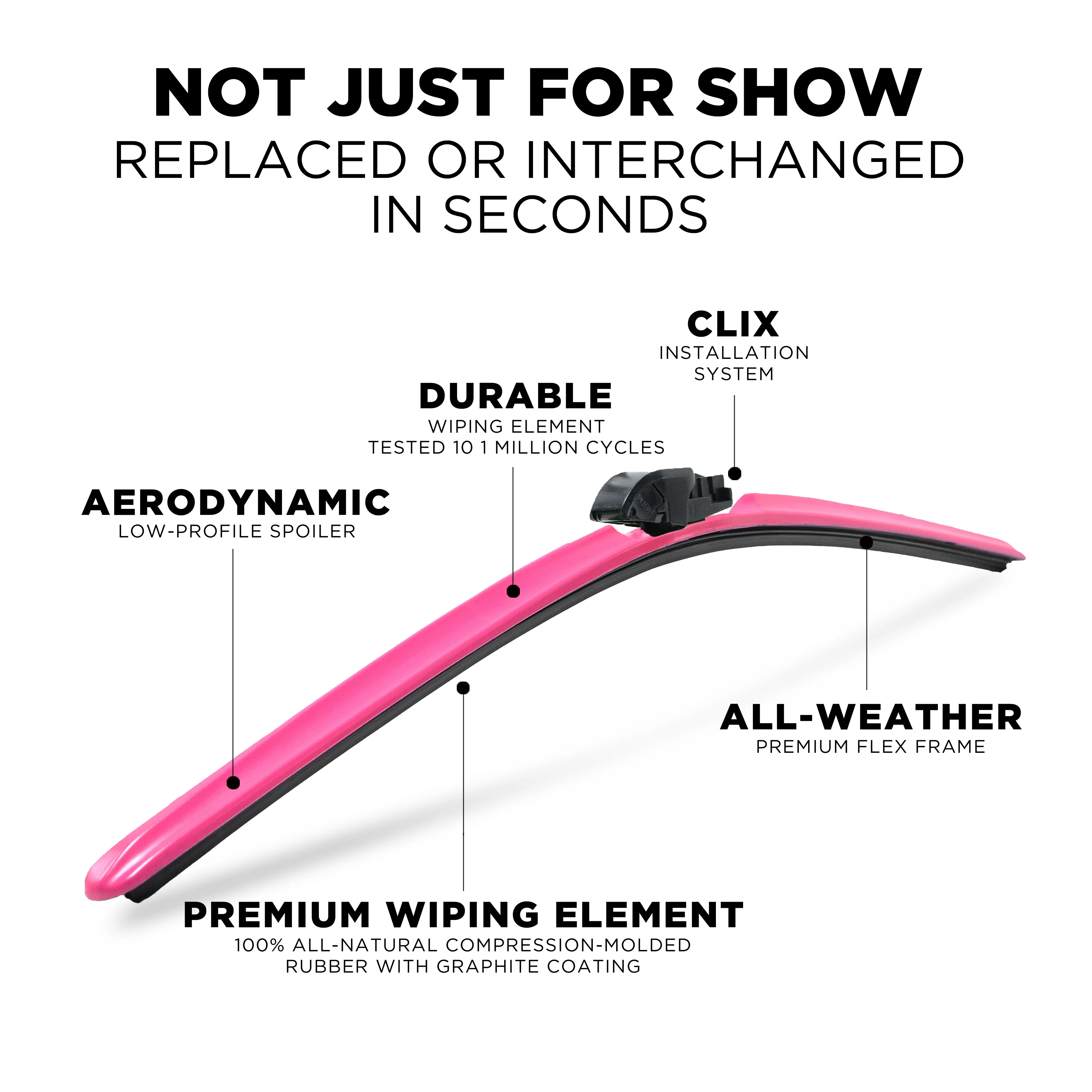 ClixWipers 16in and 14in and 14in Windshield Wiper Blade Set - Image 23